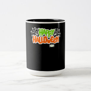 Spider Gift   Happy Halloween Colourful Cute Spide Two-Tone Coffee Mug