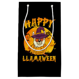 Spider Gift   Happy Llamaween Llama Witch Spider Small Gift Bag