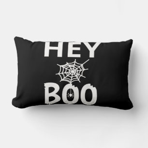 Spider Gift   Hey Boo Halloween Funny Spider Web Lumbar Pillow
