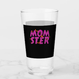 Spider Gift MOMSTER Spider Net And Bat Halloween Glass