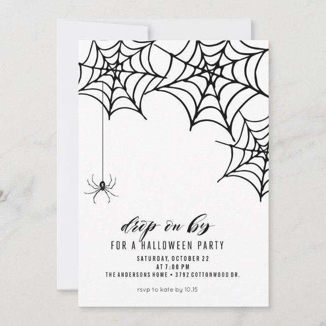 SPIDER HALLOWEEN PARTY INVITATION (Front)