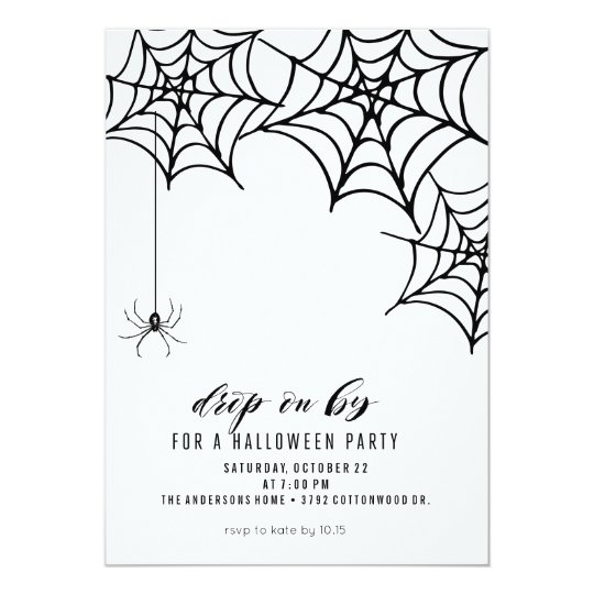 SPIDER HALLOWEEN PARTY INVITATION