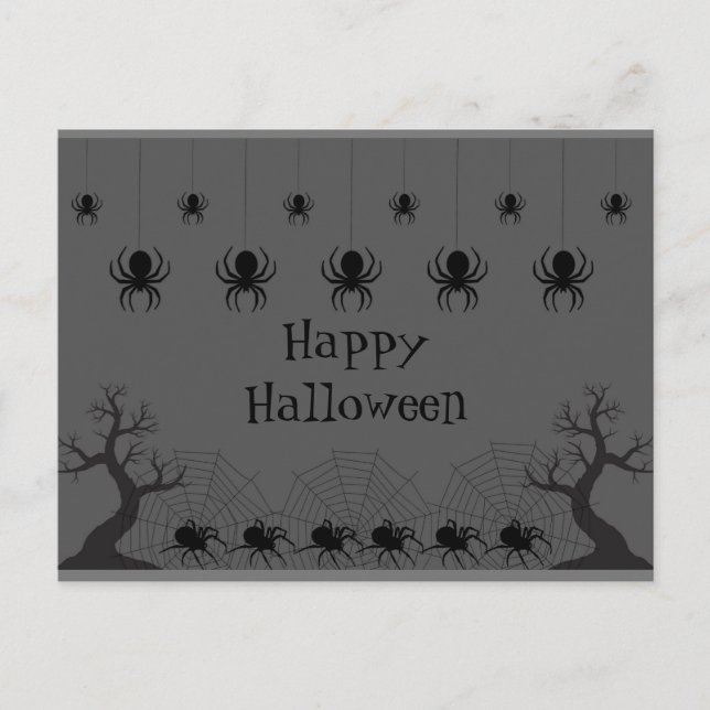 Spider Halloween Postcard (Front)