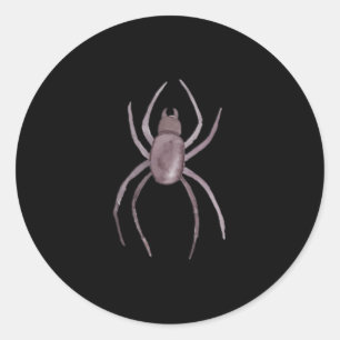 Spider Halloween Subtle Minimal Scary Funny Trick  Classic Round Sticker