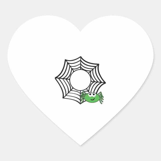 Spider halloween t shirts halloween heart sticker (Front)