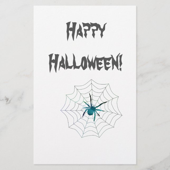 Spider Happy Halloween! Stationery (Front)