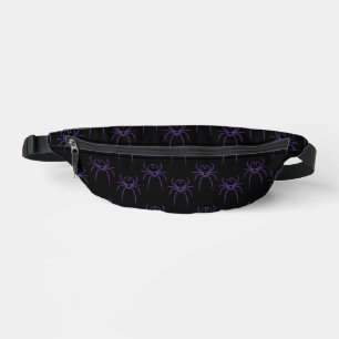 Spider in Purple and Black Fanny Pack