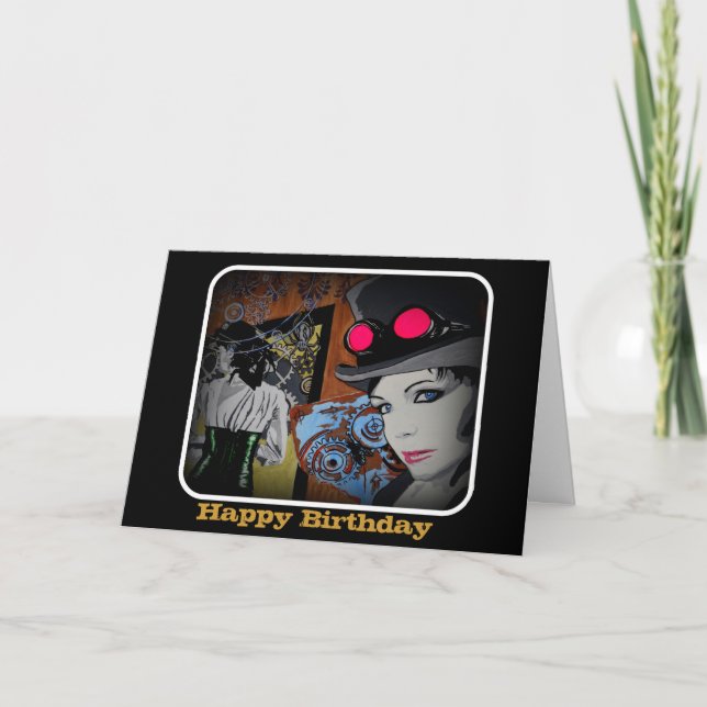 'Spider in the Gear' Birthday Card (Front)