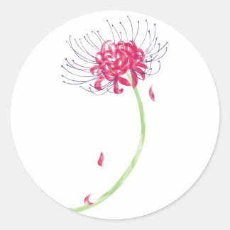 Spider Lily Classic Round Sticker