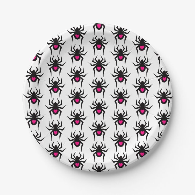 Spider love paper plate (Front)