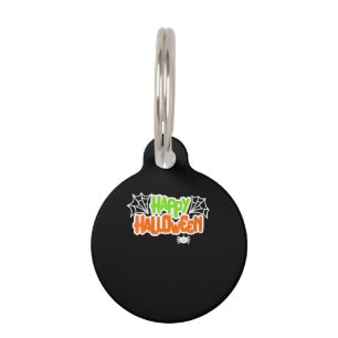 Spider Lovers Happy Halloween Colourful Cute Spide Pet Tag