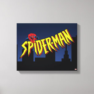 Spider-Man 90's Animated Series Title Screen Canvas Print