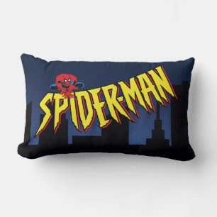 Spider-Man 90's Animated Series Title Screen Lumbar Pillow