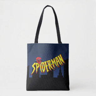 Spider-Man 90's Animated Series Title Screen Tote Bag