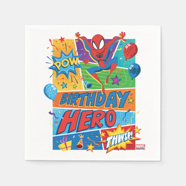 Spider-Man Birthday Hero Napkin (Front)