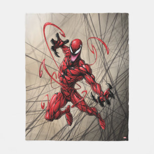 Spider-Man Carnage Leaping Forward Fleece Blanket