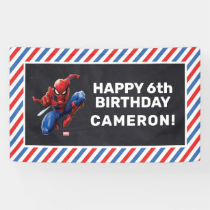 Spider-Man Chalkboard Birthday Banner