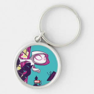 Spider-Man   Chibi Ghost-Spider On The Lookout Keychain