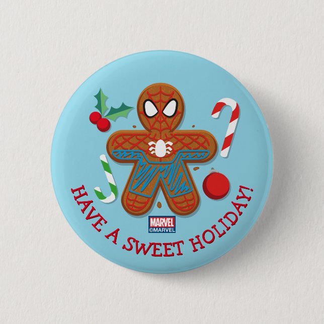 Spider-Man Cookie 2 Inch Round Button (Front)