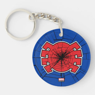 Spider-Man   Cracked Spider Symbol Keychain