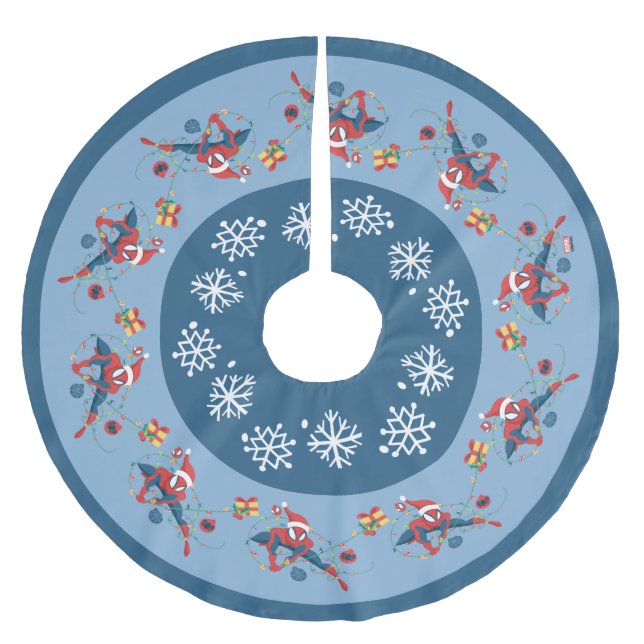 Spider-Man "Deck The Walls" Tree Skirt (Front)