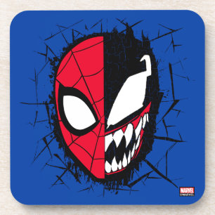 Spider-Man   Dual Spider-Man & Venom Face Coaster