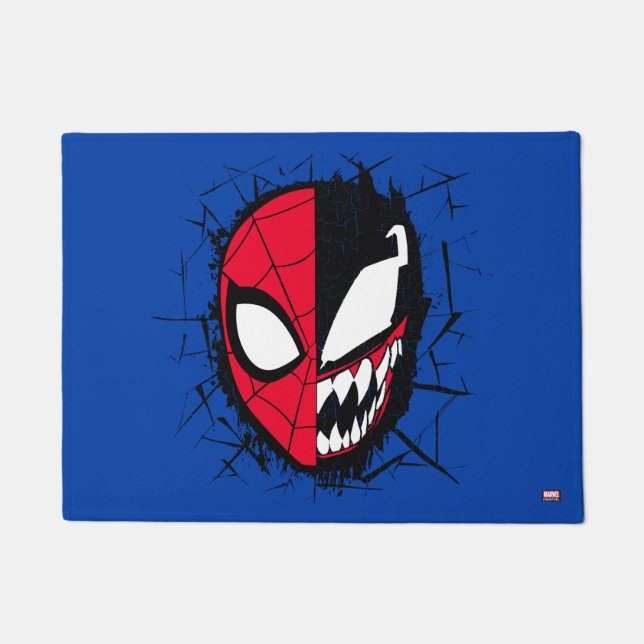 Spider-Man | Dual Spider-Man & Venom Face Doormat (Front)