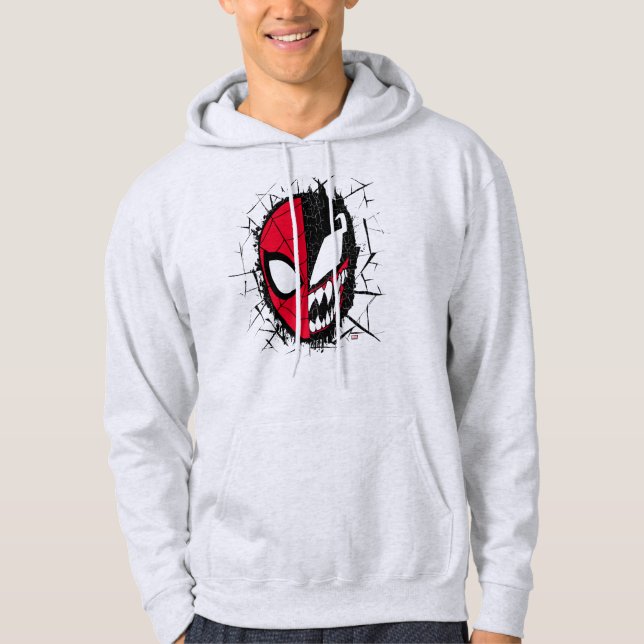 Spider-Man | Dual Spider-Man & Venom Face Hoodie (Front)