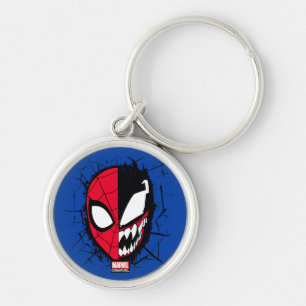 Spider-Man Dual Spider-Man & Venom Face Keychain