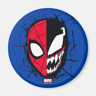 Spider-Man   Dual Spider-Man & Venom Face Magnet