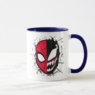 Spider-Man   Dual Spider-Man & Venom Face Mug