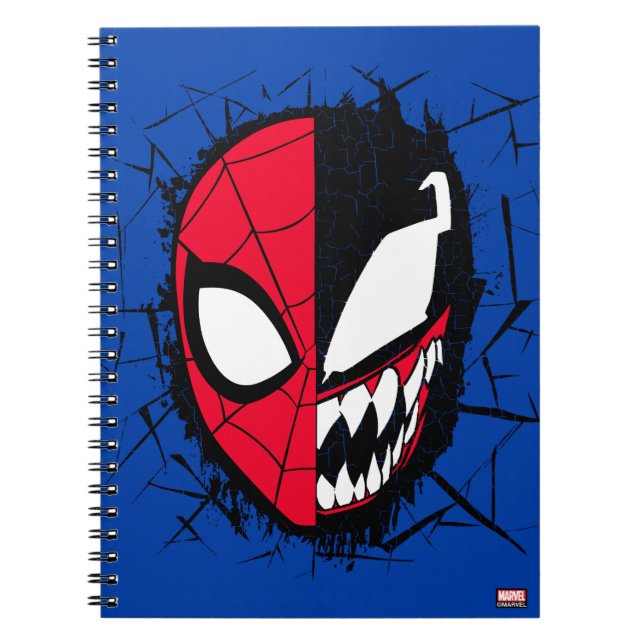 Spider-Man | Dual Spider-Man & Venom Face Notebook (Front)
