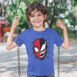 Spider-Man   Dual Spider-Man & Venom Face T-Shirt