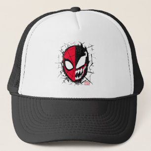 Spider-Man   Dual Spider-Man & Venom Face Trucker Hat