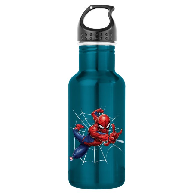 Spider-Man | Geometric Character Art Pattern 532 Ml Water Bottle (Front)