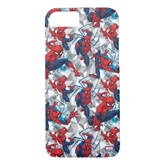 Spider-Man | Geometric Character Art Pattern Case-Mate iPhone Case (Back)