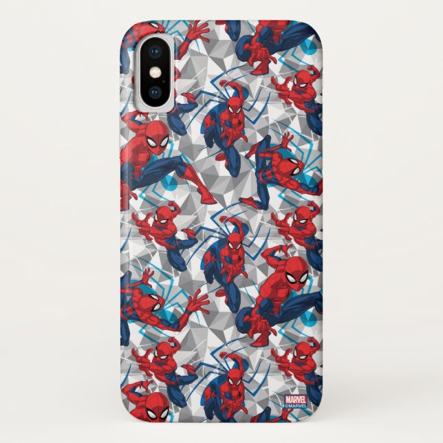 Spider-Man | Geometric Character Art Pattern Case-Mate iPhone Case (Back)