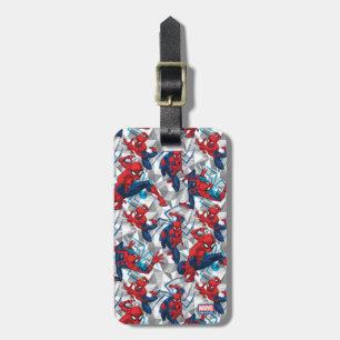 Spider-Man Geometric Character Art Pattern Luggage Tag