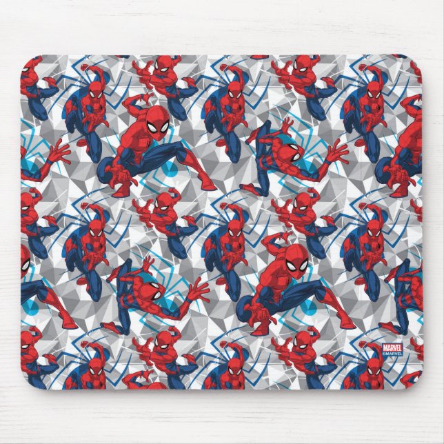 Spider-Man | Geometric Character Art Pattern Mouse Pad (Front)