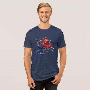 Spider-Man   Geometric Character Art Pattern Tri-Blend Shirt