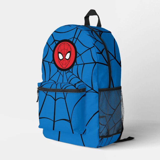 Spider-Man Head Icon Printed Backpack (Back Corner Right)