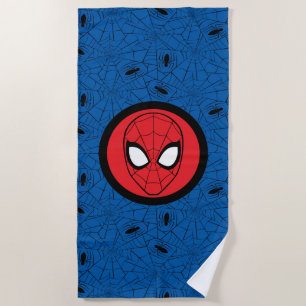Spider-Man   Head Logo Beach Towel