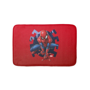 Spider-Man Leaping Out Of Spider Graphic Bath Mat