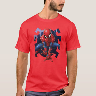 Spider-Man Leaping Out Of Spider Graphic T-Shirt