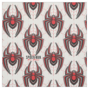 Spider-Man Miles Morales Illustrated Spider In Web Fabric