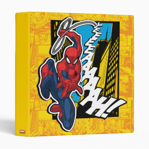 Spider-Man Pop Art Web-Swinging Comic Panel Binder