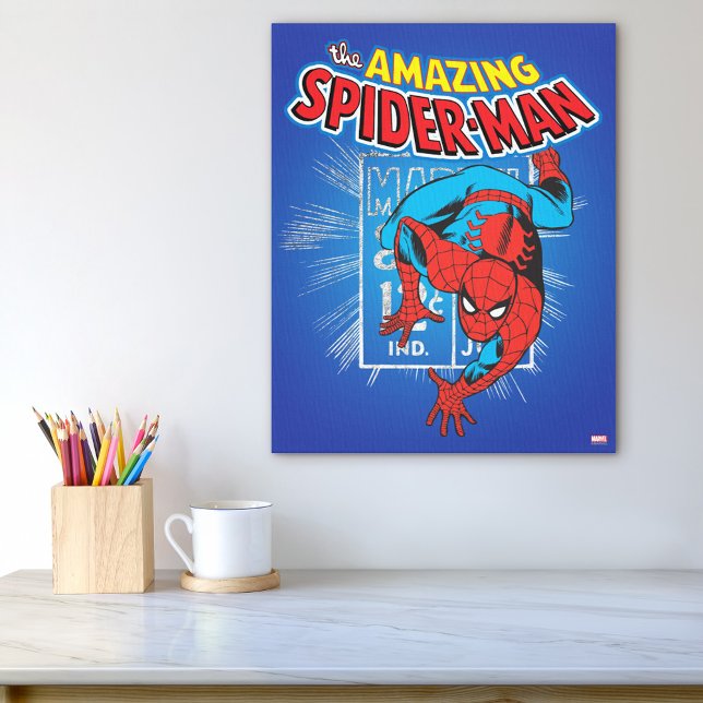 Spider-Man Retro Price Graphic Canvas Print (Creator Uploaded)