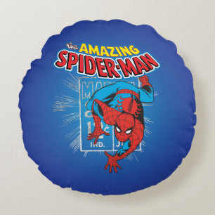 Spider-Man Retro Price Graphic Round Pillow