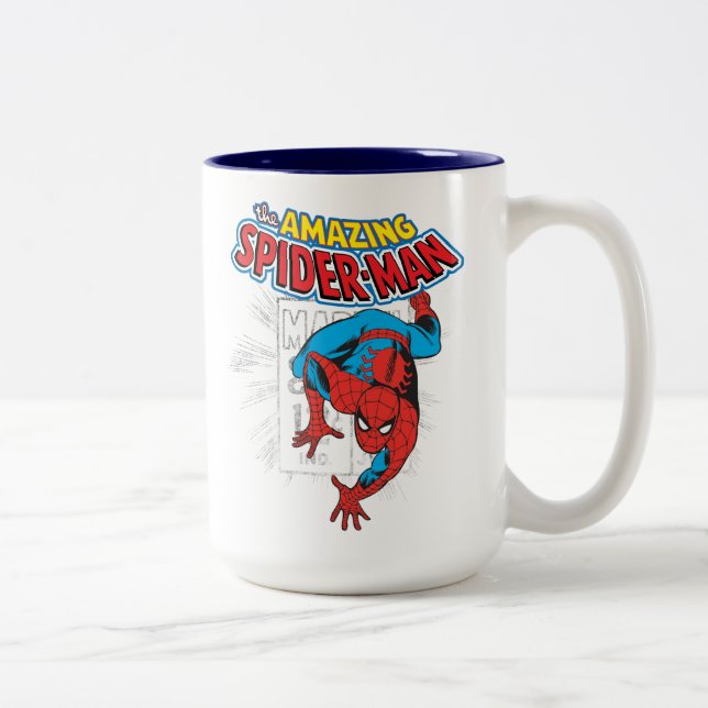 Spider-Man Retro Price Graphic Two-Tone Coffee Mug (Right)