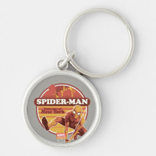 Spider-Man   Retro Protector Of New York Graphic Keychain